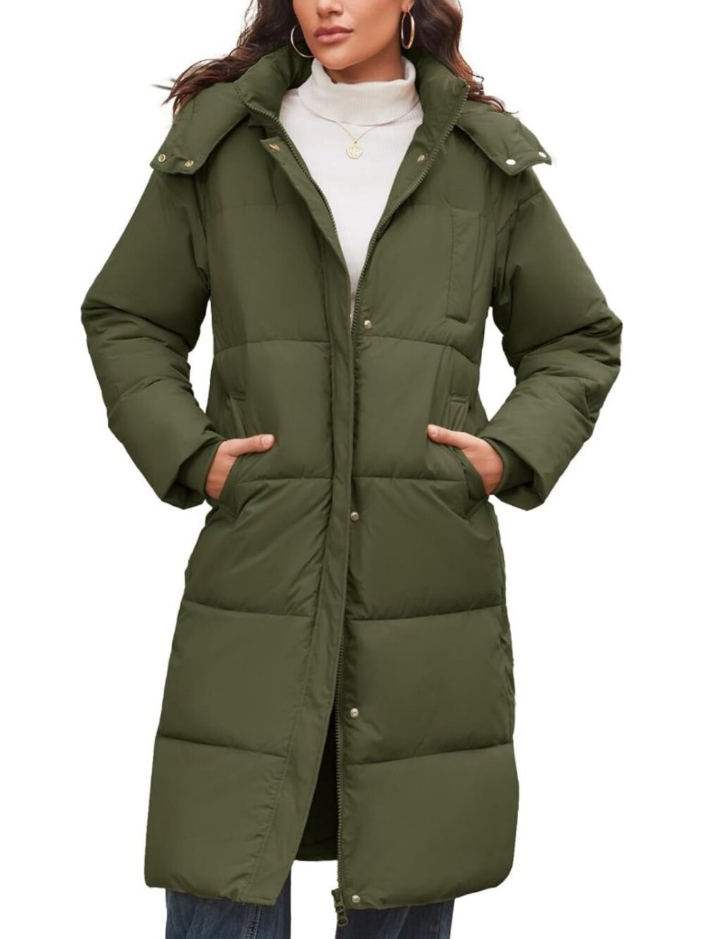 Warm Long Puffer Coat for Women | Hooded Winter Jacket | Stylish & Cozy